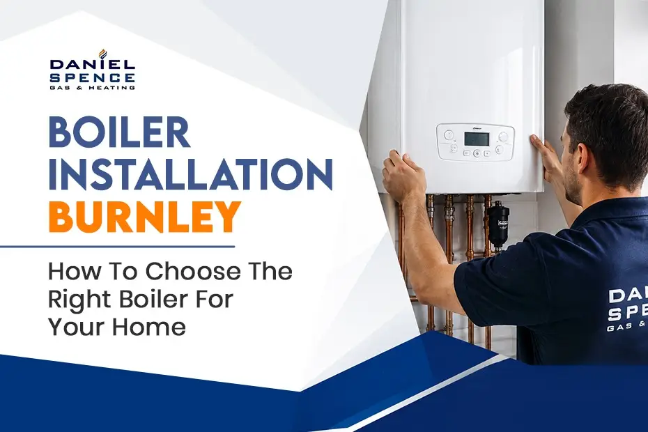 Professional engineer carrying out a Boiler Installation Burnley service by installing an energy-efficient boiler in a residential property.